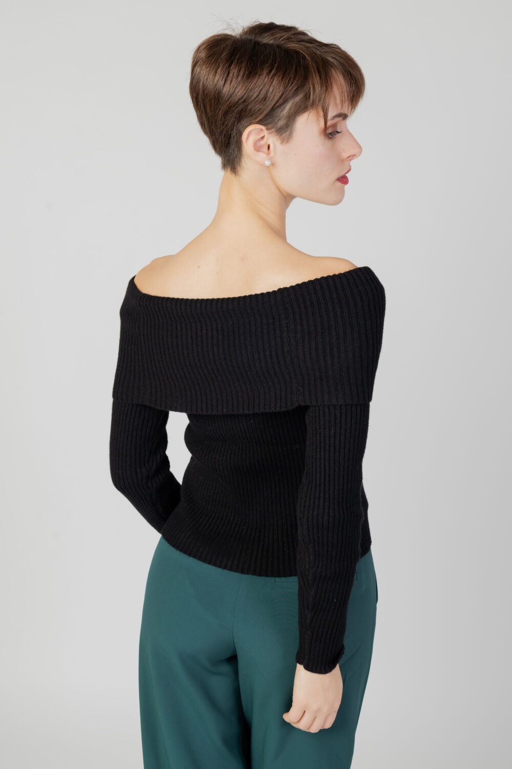 Maglione Only ONLKATIA LS OFF SHOULDER KNT Nero - Foto 3