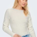 Maglione Only ONLELLA PIUMO L/S PUFF CC KNT Panna - Foto 1