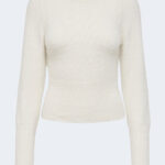 Maglione Only ONLELLA PIUMO L/S PUFF CC KNT Panna - Foto 5