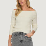 Maglione Only ONLKATIA LS OFF SHOULDER KNT Panna - Foto 1