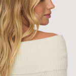 Maglione Only ONLKATIA LS OFF SHOULDER KNT Panna - Foto 4