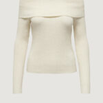 Maglione Only ONLKATIA LS OFF SHOULDER KNT Panna - Foto 5