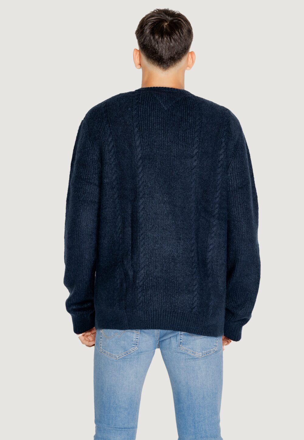 Maglione Tommy Hilfiger Jeans TJM CABLE KNIT Blue scuro - Foto 3