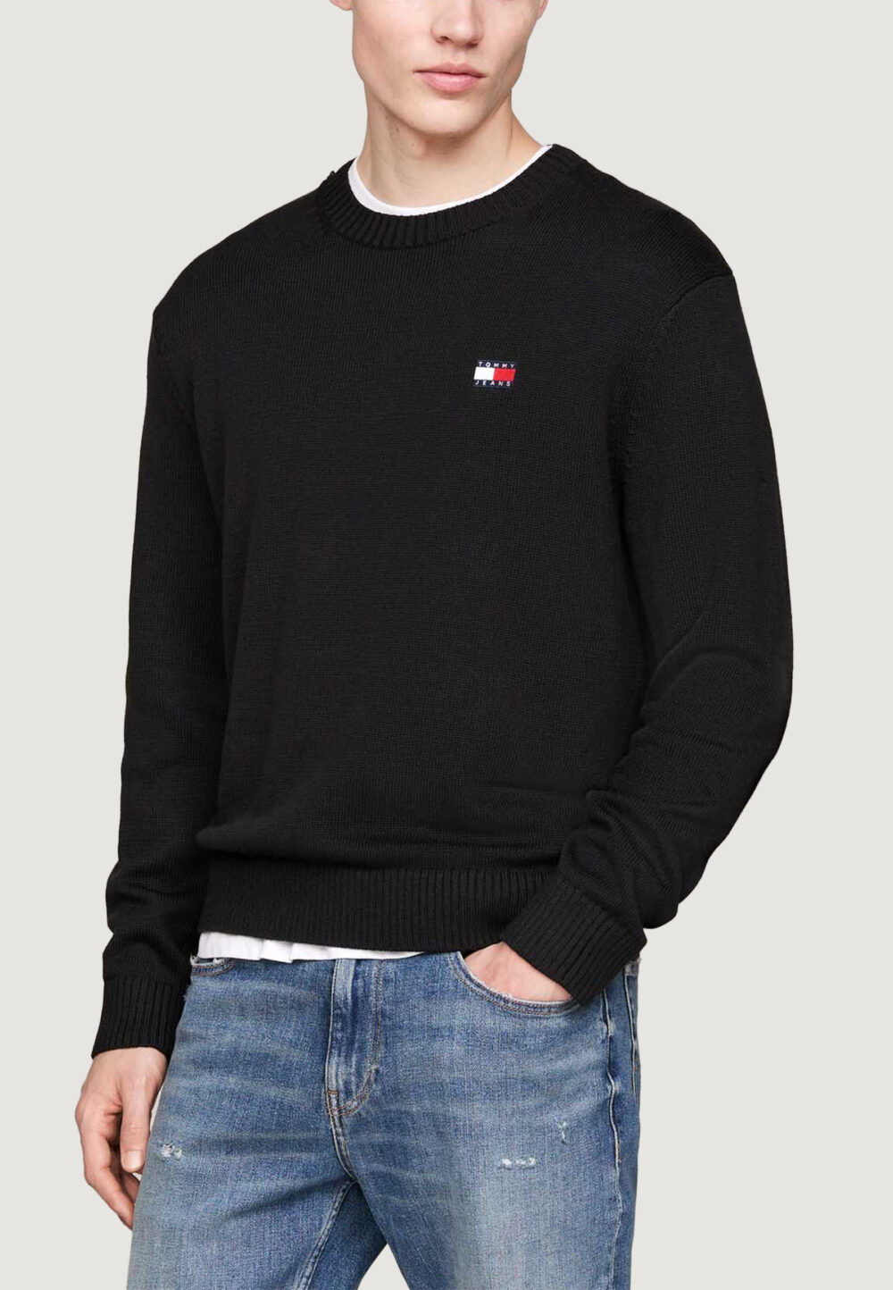 Maglione Tommy Hilfiger TJM REG BADGE Nero - Foto 1