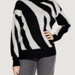 Maglione Vero Moda VMNANCY LS O-NECK LONG PULLOVER BOO Nero - Foto 1