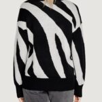 Maglione Vero Moda VMNANCY LS O-NECK LONG PULLOVER BOO Nero - Foto 3