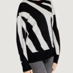 Maglione Vero Moda VMNANCY LS O-NECK LONG PULLOVER BOO Nero - Foto 4