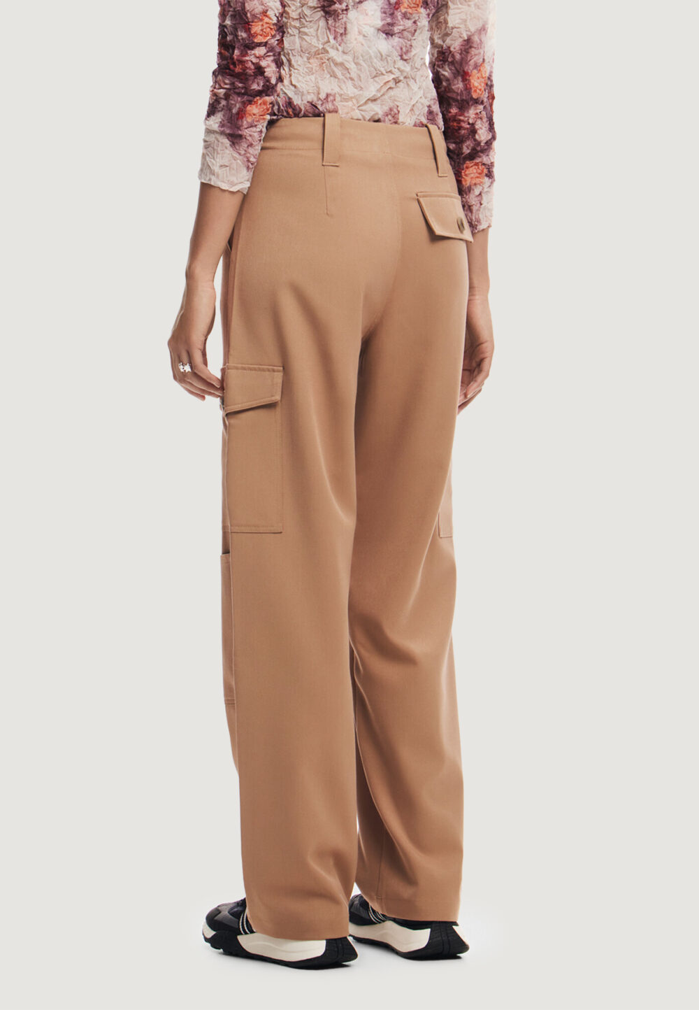 Pantaloni a palazzo Desigual PANT_VOLGA Beige - Foto 3