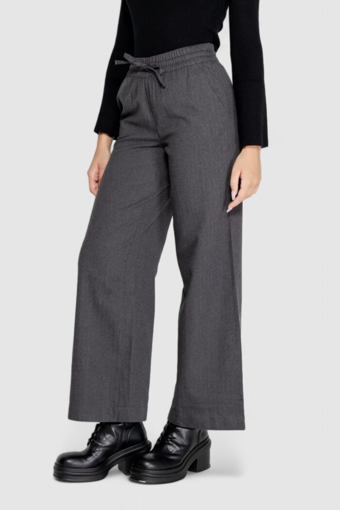 Pantaloni a palazzo Jacqueline De Yong JDYPAULA LIFE HW WIDE PANT WVN Antracite