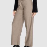 Pantaloni a palazzo Jacqueline de Yong JDYPAULA LIFE HW WIDE PANT WVN Cioccolato - Foto 2