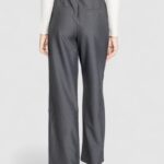 Pantaloni a palazzo Only ONLMARION HW PLEAT WID MEL PANT TLR Grigio - Foto 3