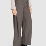 Pantaloni a palazzo Only ONLGINNY HW WIDE PULL UP PANT OY PNT Grigio Scuro - Foto 3