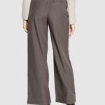 Pantaloni a palazzo Only ONLGINNY HW WIDE PULL UP PANT OY PNT Grigio Scuro - Foto 4