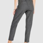 Pantaloni a sigaretta Only ONLPOPTRASH-DELL EASY MEL PANT PNT Grigio Scuro - Foto 4