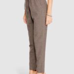 Pantaloni a sigaretta Only ONLPOPTRASH-DELL EASY MEL PANT PNT Marrone - Foto 3