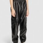 Pantaloni Only Onlfaduma-Tana Mw Faux Lea Cargo Cc Nero - Foto 5