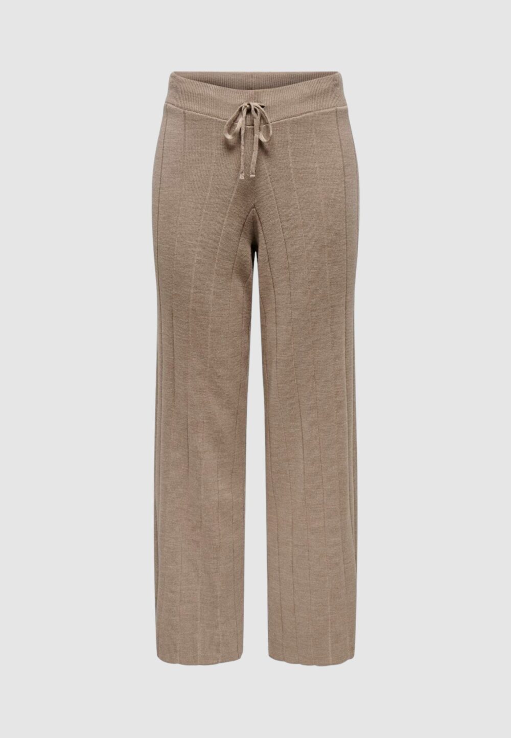 Pantaloni regular Only ONLTESS MW PANT KNT Beige - Foto 1