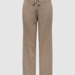 Pantaloni regular Only ONLTESS MW PANT KNT Beige - Foto 1