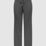 Pantaloni regular Only ONLTESS MW PANT KNT Grigio Scuro - Foto 2