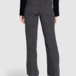 Pantaloni regular Only ONLTESS MW PANT KNT Grigio Scuro - Foto 4