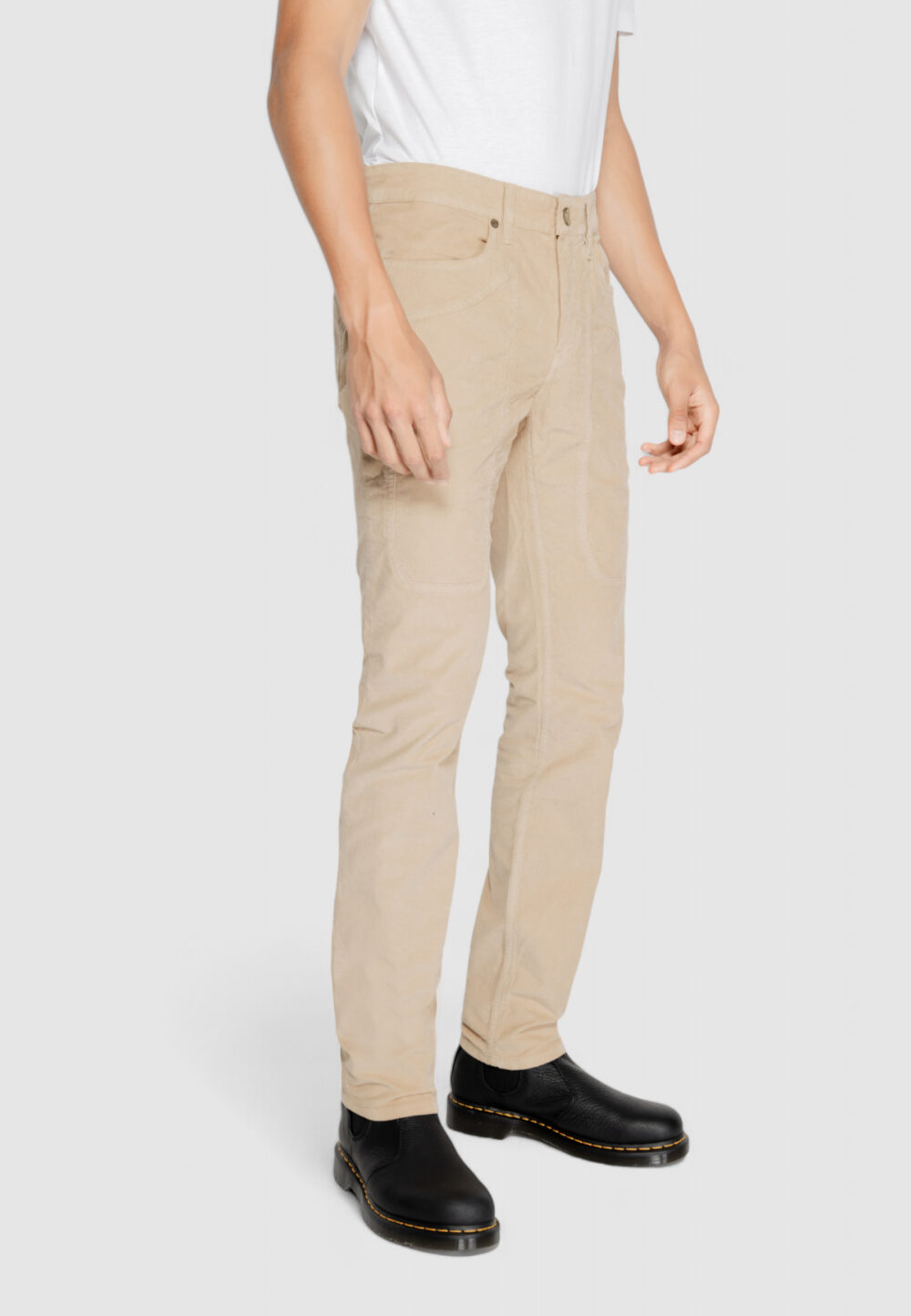 Pantaloni slim Jeckerson JOHN 5 TASCHE TOPPA Beige - Foto 2