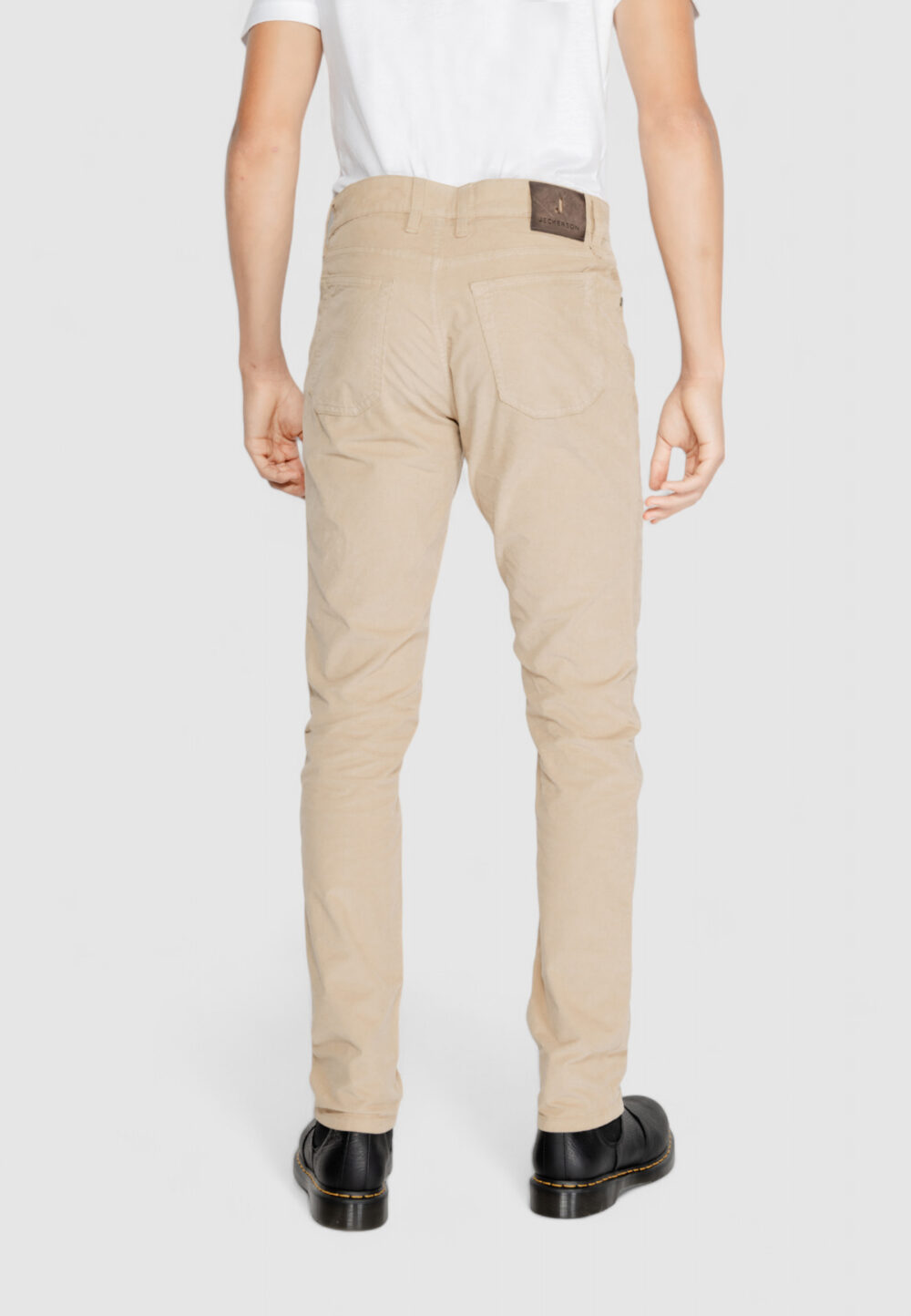 Pantaloni slim Jeckerson JOHN 5 TASCHE TOPPA Beige - Foto 3