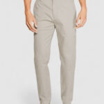 Pantaloni tapered Calvin Klein SATEEN STRETCH Beige - Foto 1