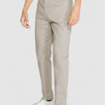 Pantaloni tapered Calvin Klein SATEEN STRETCH Beige - Foto 3