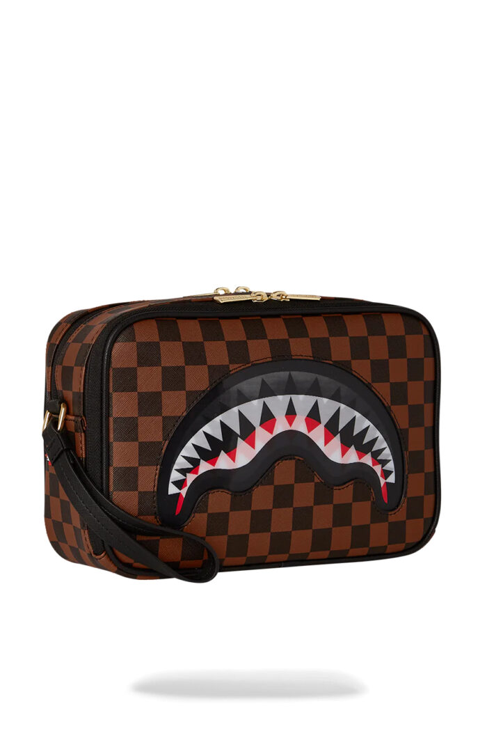 Pochette e beauty Sprayground SHARKS IN PARIS LENTICULAR CHOMP TOILETRY BRICK Marrone