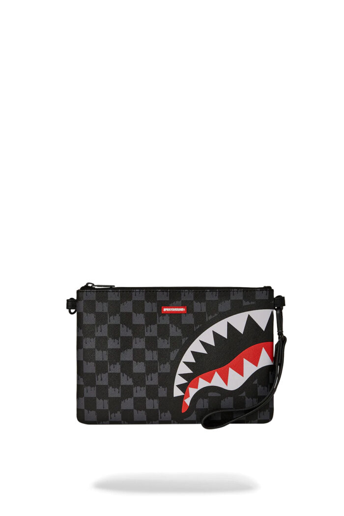 Pochette e beauty Sprayground DRIP CHECK CROSSOVER CLUTCH Nero