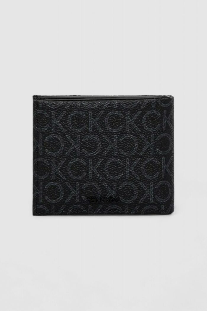 Portafoglio con portamonete Calvin Klein CK MUST MONO BIFOLD 5CC W/COIN Nero