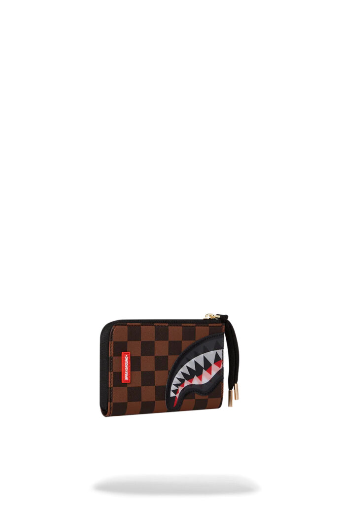 Portafoglio con portamonete Sprayground SHARKS IN PARIS LENTICULAR CHOMP WALLET Marrone