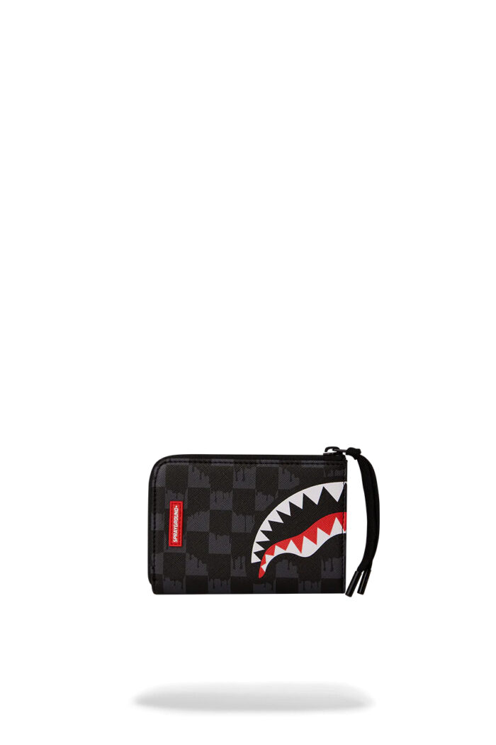 Portafoglio con portamonete Sprayground DRIP CHECK WALLET 2.0 Nero