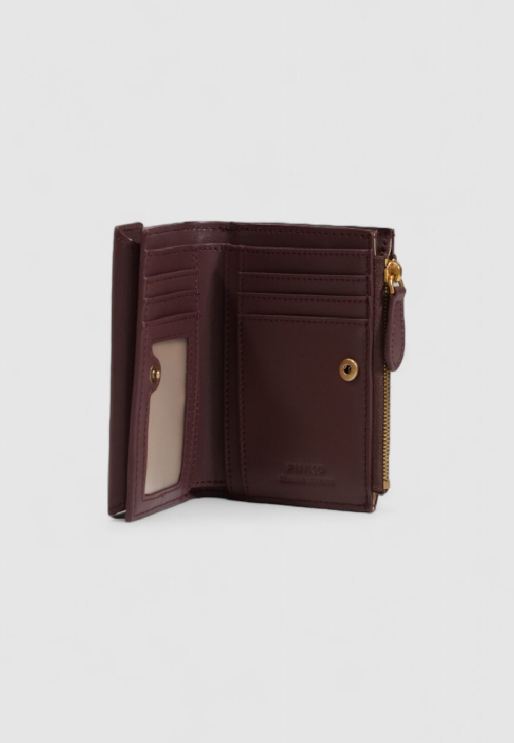 Portafoglio piccolo Pinko COMPACT WALLET VITELLO SETA Vinaccia - Foto 4