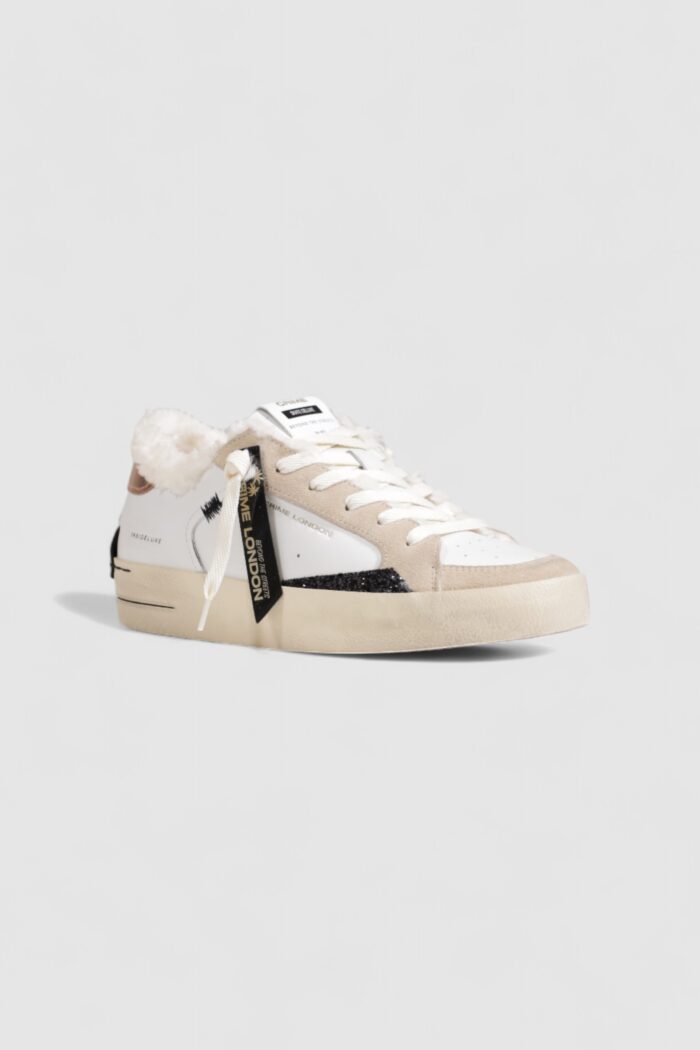 Sneakers Crime London SK8 DELUXE Bianco