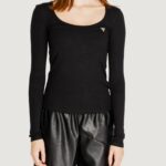 T-shirt Guess Active COLETTE LS RIB Nero - Foto 4