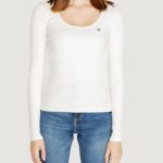 T-shirt Guess Active COLETTE LS RIB Panna - Foto 5