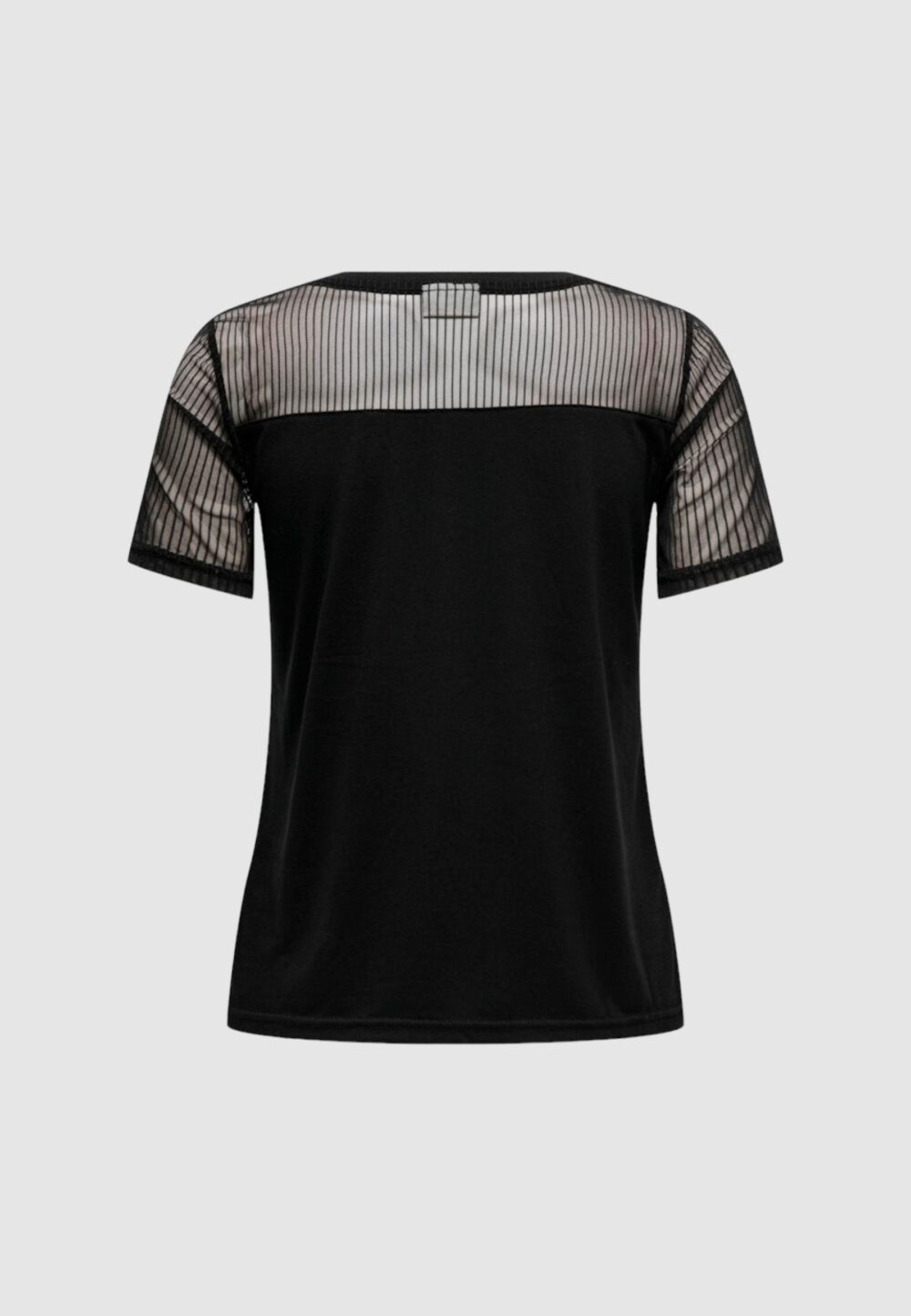 T-shirt Jacqueline de Yong JDYSTINNE S/S STRIPE MESH TOP JRS Nero - Foto 2