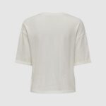 T-shirt Only ONLAMY S/S PEARL TOP BOX JRS Panna - Foto 2