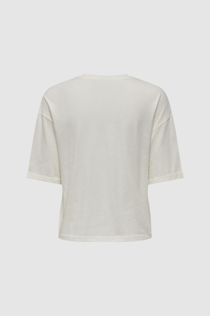 T-shirt Only ONLAMY S/S PEARL TOP BOX JRS Panna