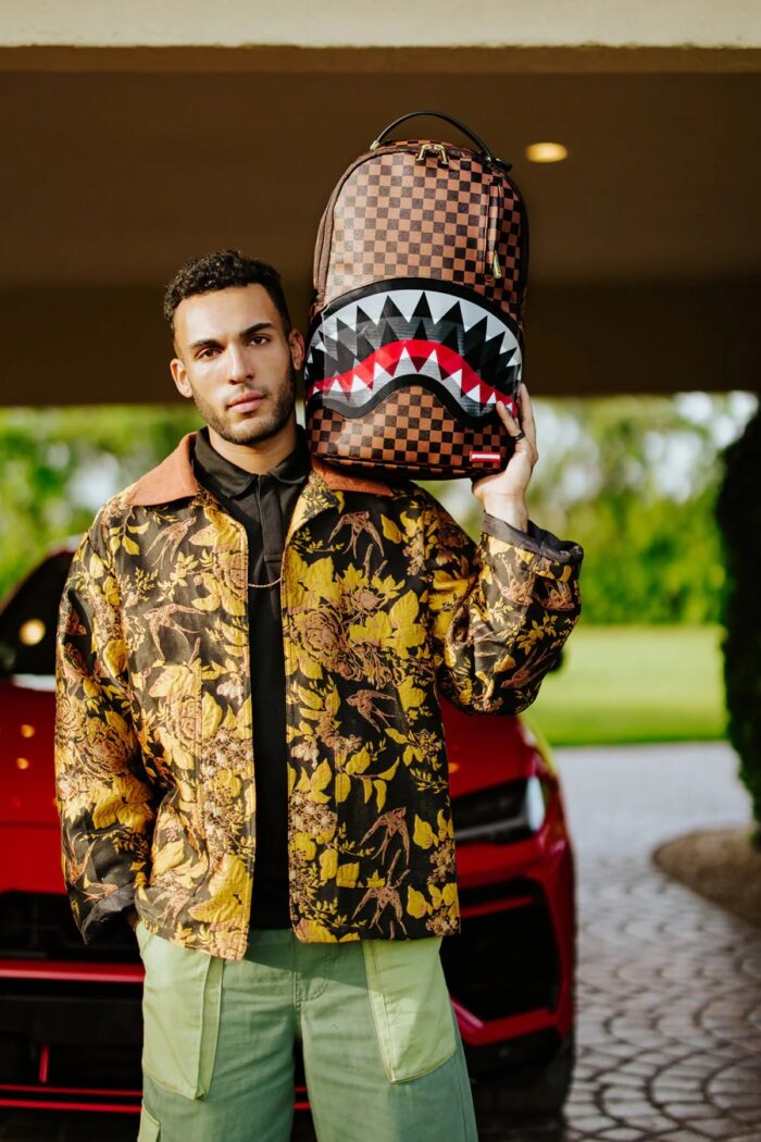 Zaino Sprayground SHARKS IN PARIS LENTICULAR CHOMP BACKPACK Marrone