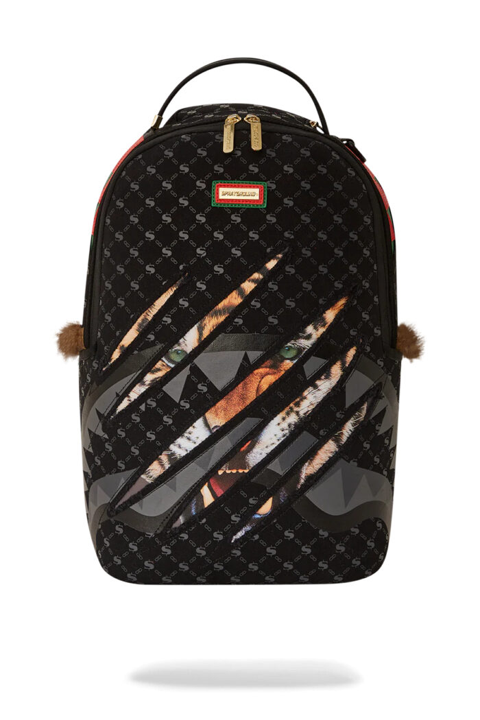 Zaino Sprayground TIGER SCRATCHED DLXSV BACKPACK Nero