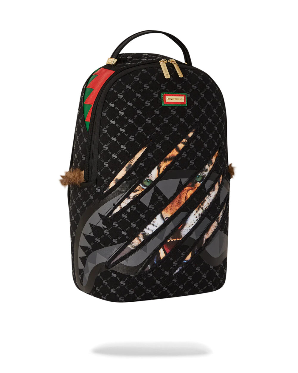 Zaino Sprayground TIGER SCRATCHED DLXSV BACKPACK Nero - Foto 3