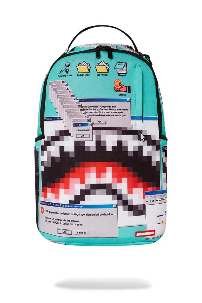 Zaino Sprayground COMPUTER VIRUS SHARK BACKPACK Turchese