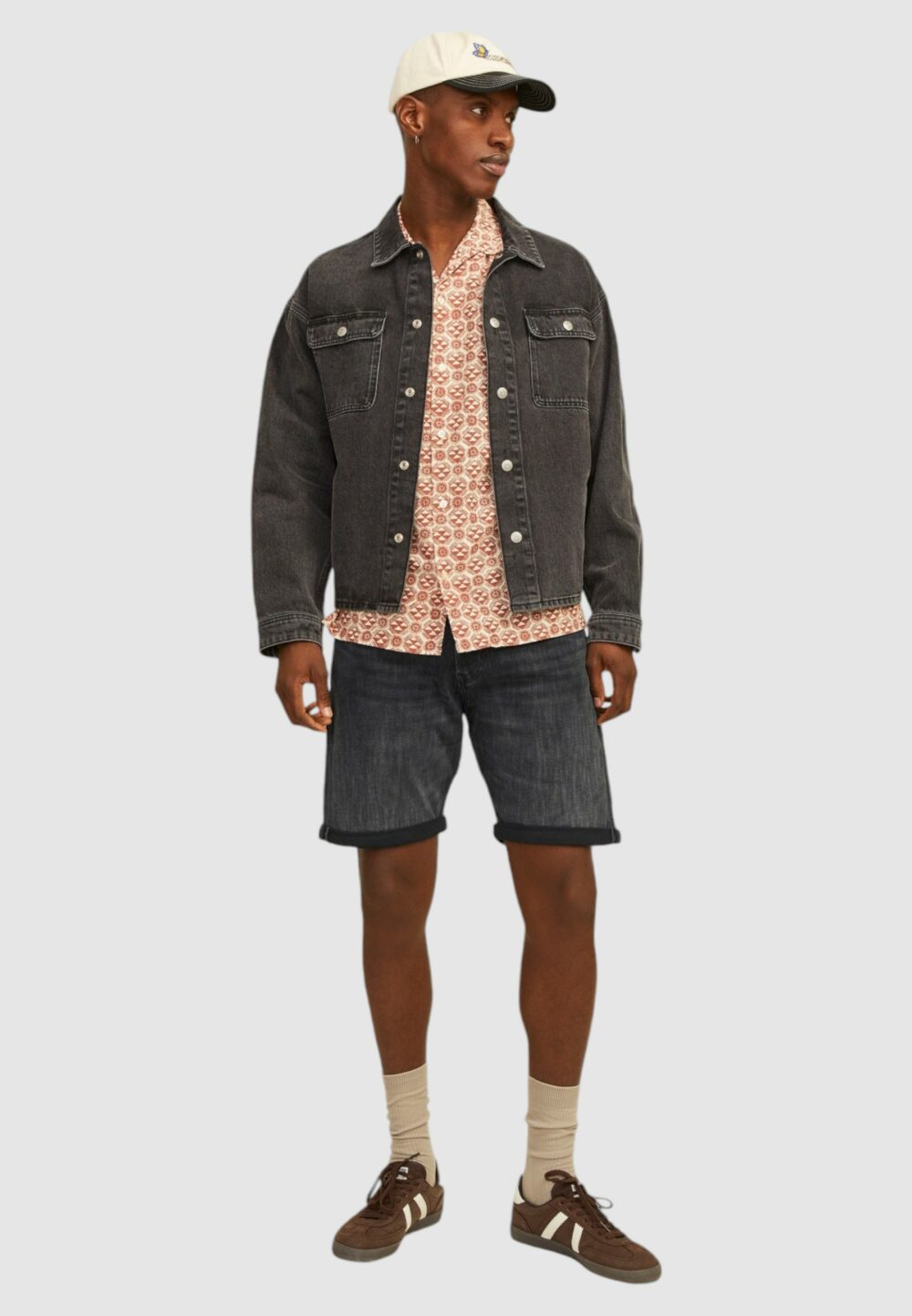 Bermuda Jack Jones JJICHRIS JJWOOD SHORTS GE 815 Black Jeans - Foto 3