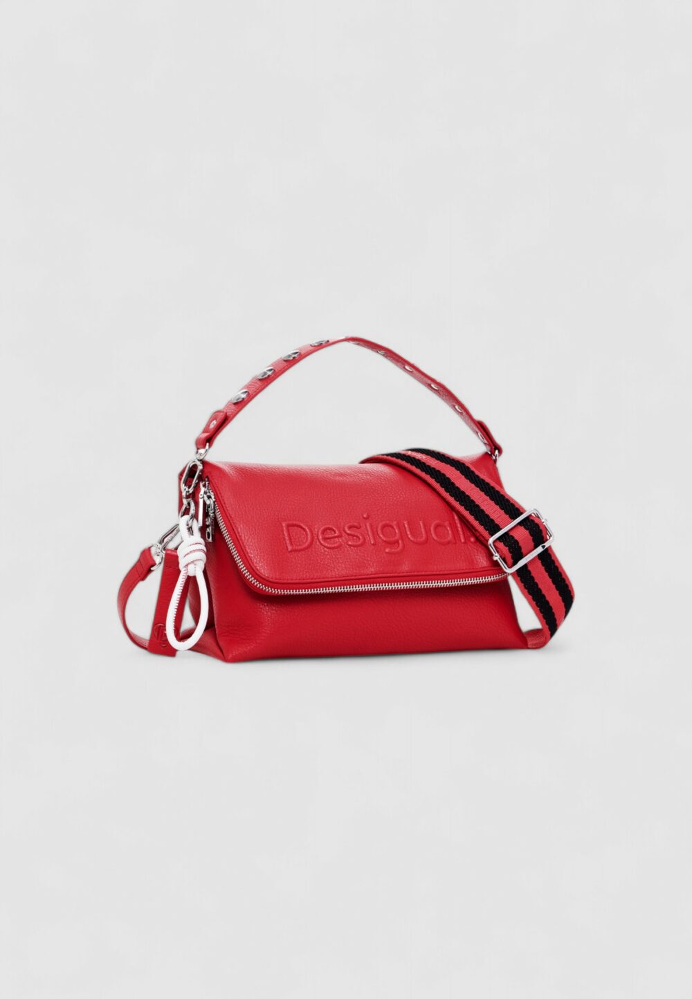 Borsa Desigual BAG_HALF LOGO VENECIA 3 Rosso - Foto 2