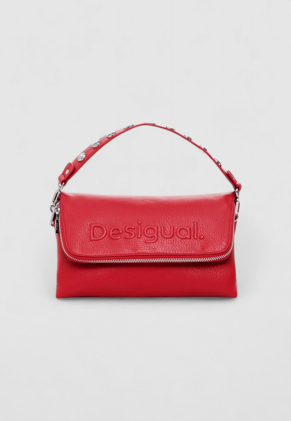 Borsa Desigual BAG_HALF LOGO VENECIA 3 Rosso - Foto 4