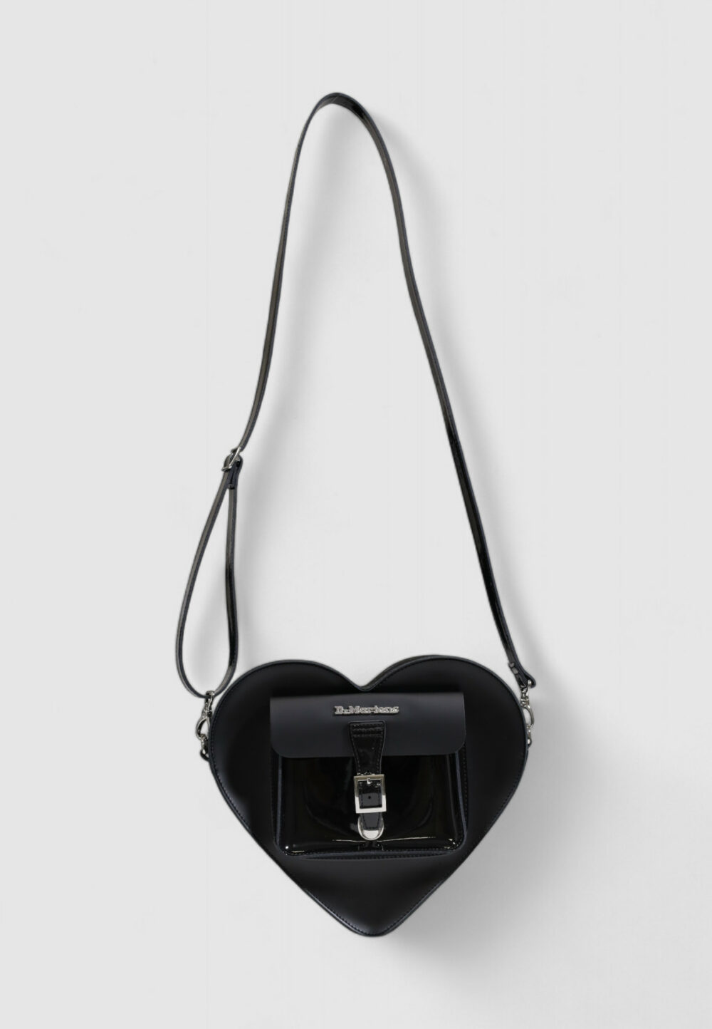 Borsa Dr. Martens Hearts Leather Heart Kiev+Patent Lamper+Smooth Nero - Foto 5