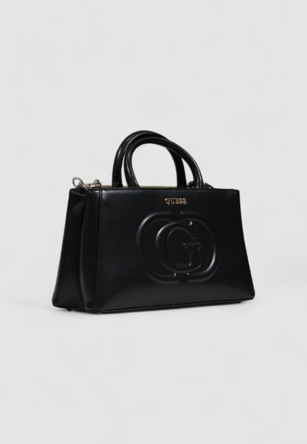 Borsa Guess ECO MIETTA SML SOCIETY SATCHEL Nero - Foto 3