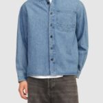 Camicia manica lunga Jack Jones JJINOLAN JJO Denim chiaro - Foto 2